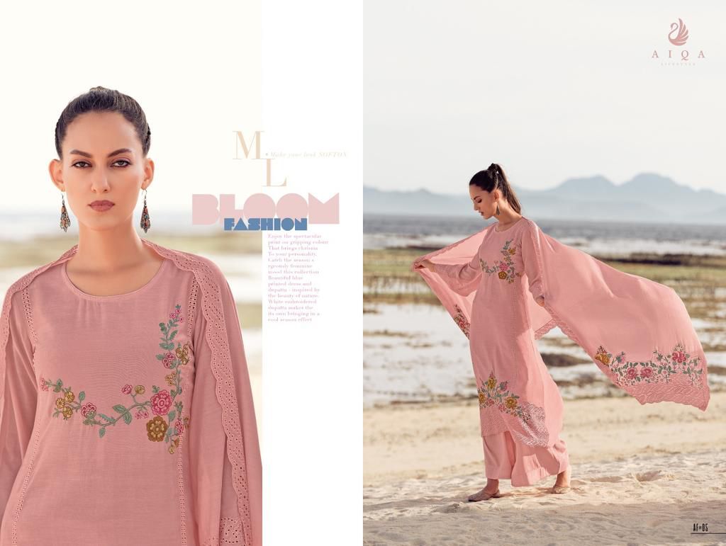 Aiqa Alfaz Casual Wear Wholesale Printed Salwar Suits Catalog